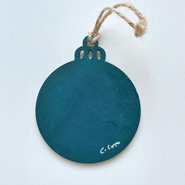 Winter Forest III - Hand-Painted Christmas Ornament