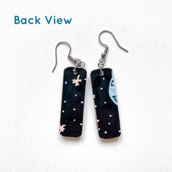 Starry Ocean III - Decoupage Earrings