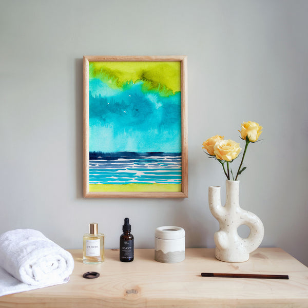 Abstract Watercolor Seascape I - Large Print