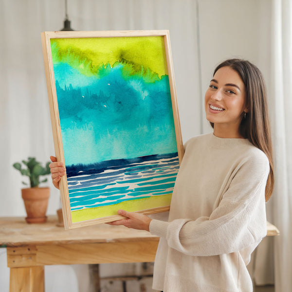 Abstract Watercolor Seascape I - Large Print