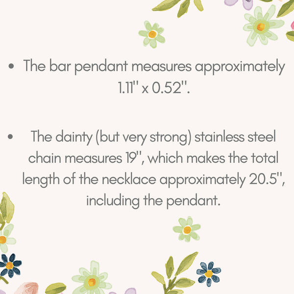 Folk Floral - Bar Necklace