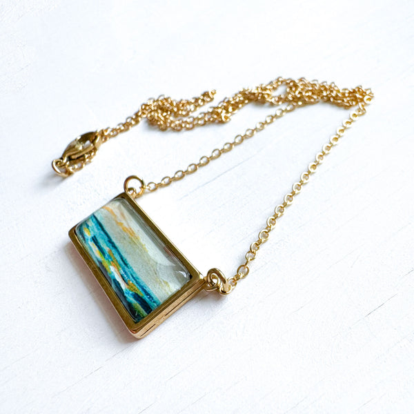 Blue Waters - Bar Necklace