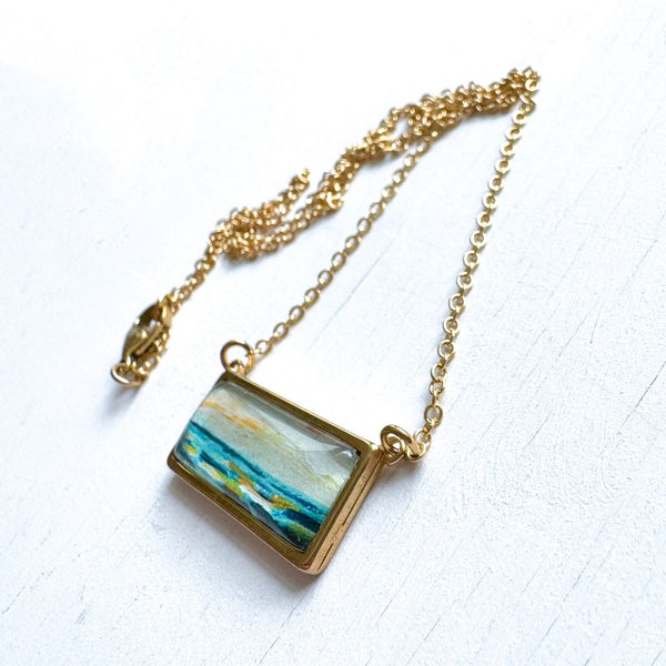 Blue Waters - Bar Necklace