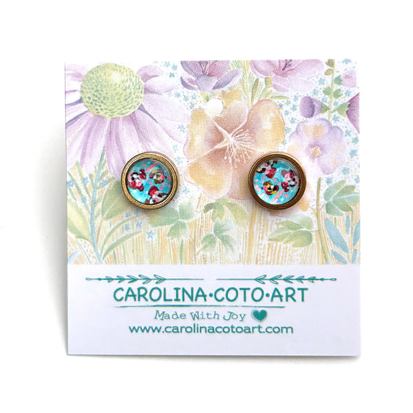 Christmas Garden - Stainless Steel Stud Earrings