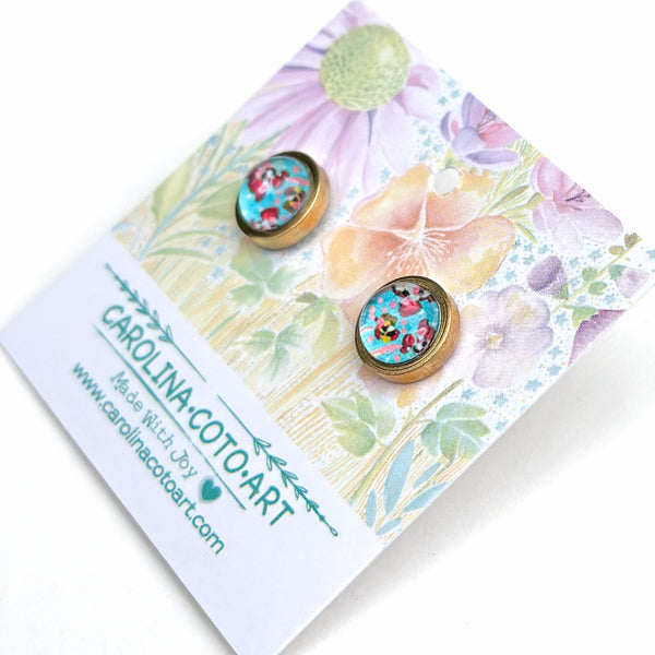 Christmas Garden - Stainless Steel Stud Earrings