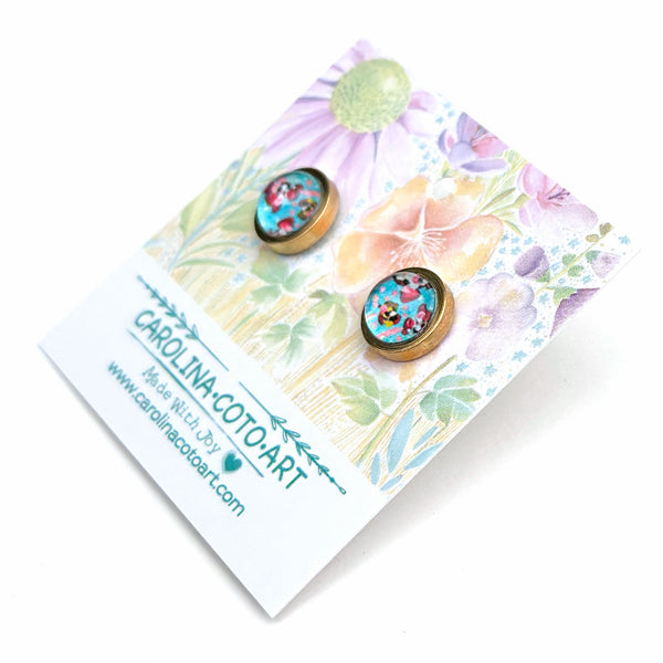 Christmas Garden - Stainless Steel Stud Earrings