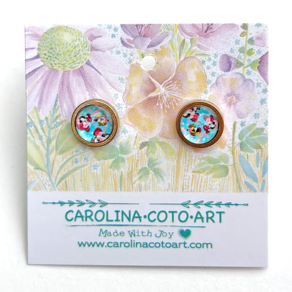 Christmas Garden - Stainless Steel Stud Earrings