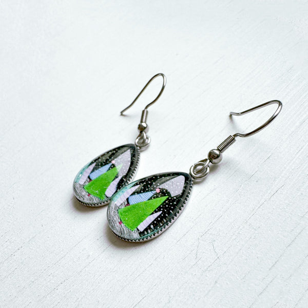 Christmas Trees - Stainless Steel Earrings