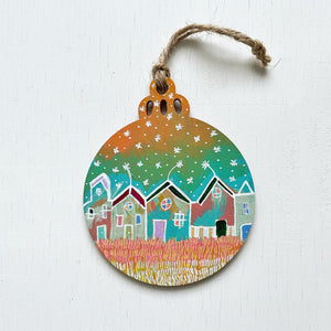 Christmas Village III - Hand-Painted Christmas Ornament
