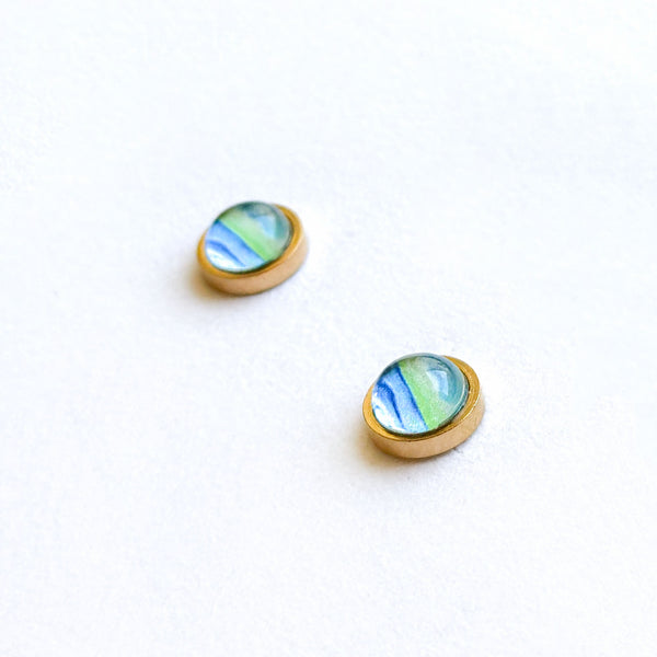 Fall Day - Stainless Steel Stud Earrings
