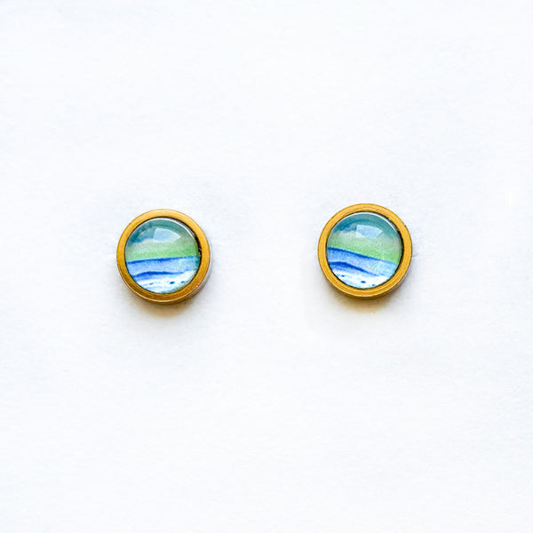 Fall Day - Stainless Steel Stud Earrings