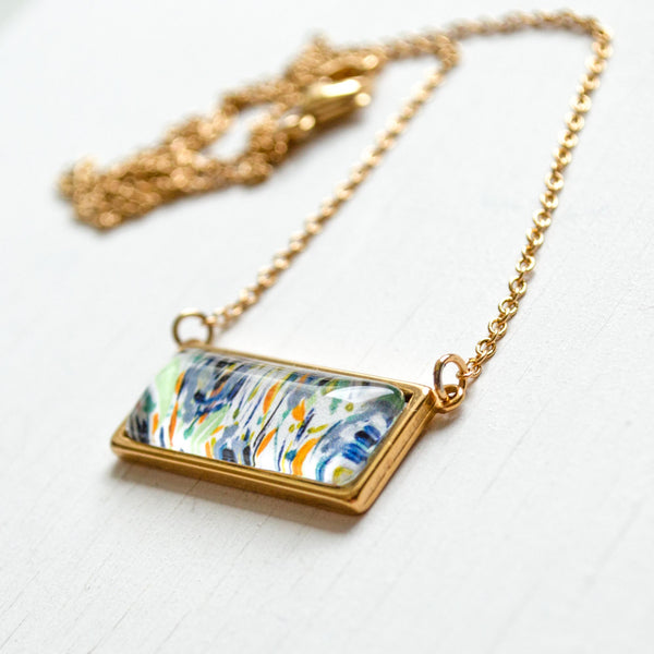 Freedom Flowers- Bar Necklace