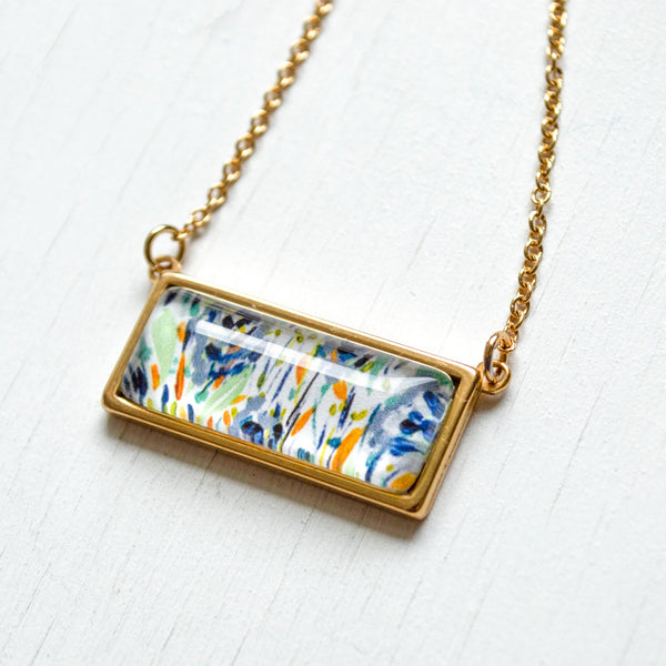 Freedom Flowers- Bar Necklace