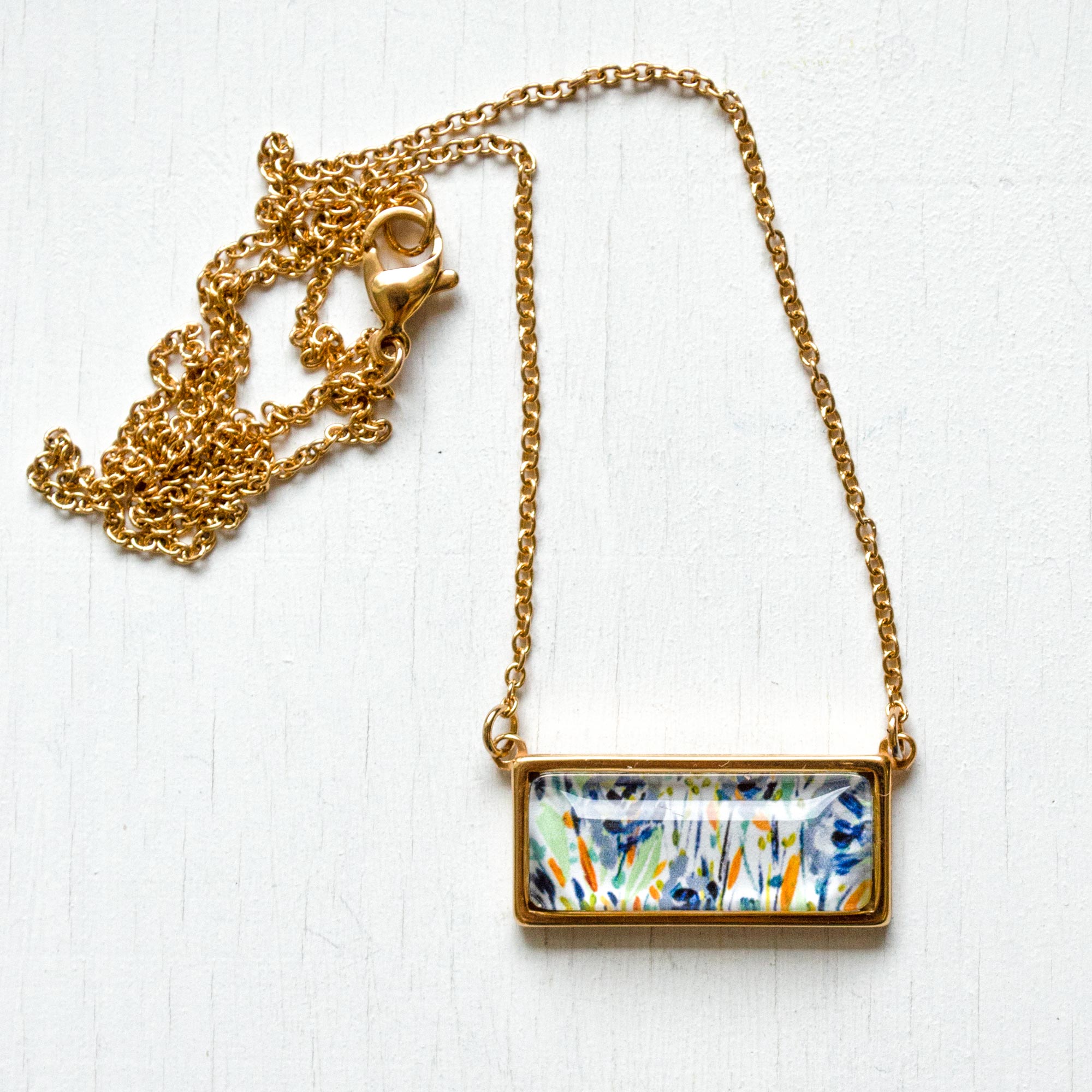 Freedom Flowers- Bar Necklace