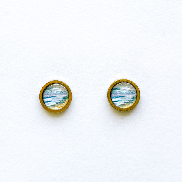 Glowing Sky - Stainless Steel Stud Earrings