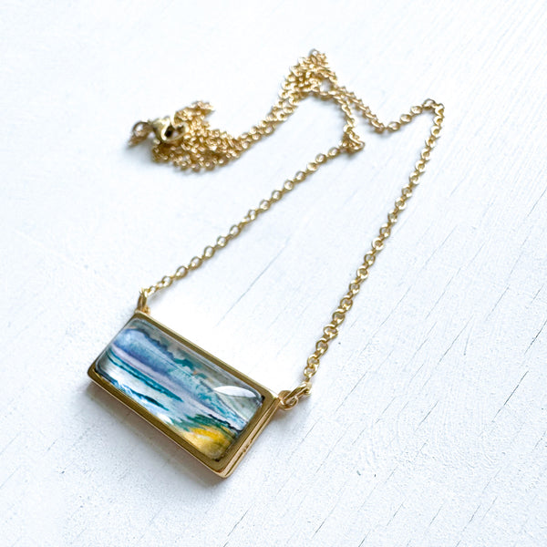 Glowing Sky - Bar Necklace