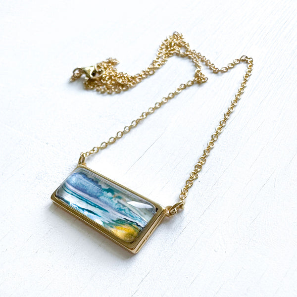Glowing Sky - Bar Necklace