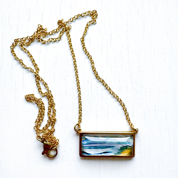 Glowing Sky - Bar Necklace