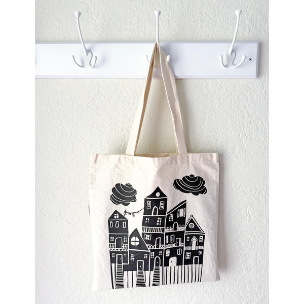 Houses on Stilts - Organic Cotton Tote Bag