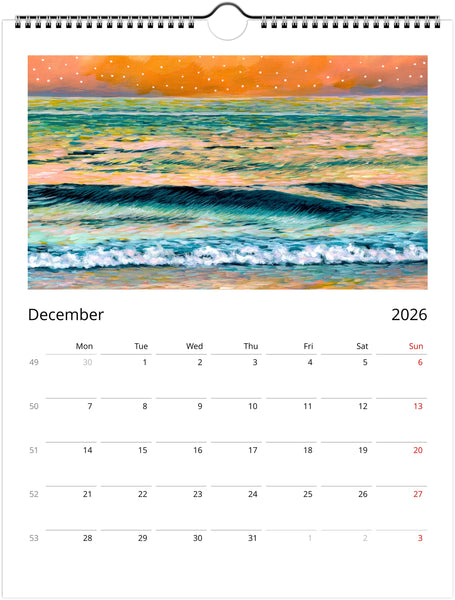 2026 Wall Calendar - Choose Between 2 Sizes - FREE SHIPPING! Arrives in 8-10 Business Days