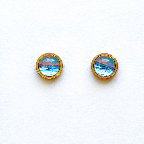 In Living Color- Stainless Steel Stud Earrings