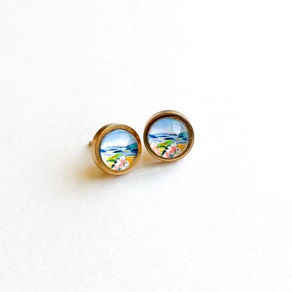 Joyful Mountains - Stainless Steel Stud Earrings