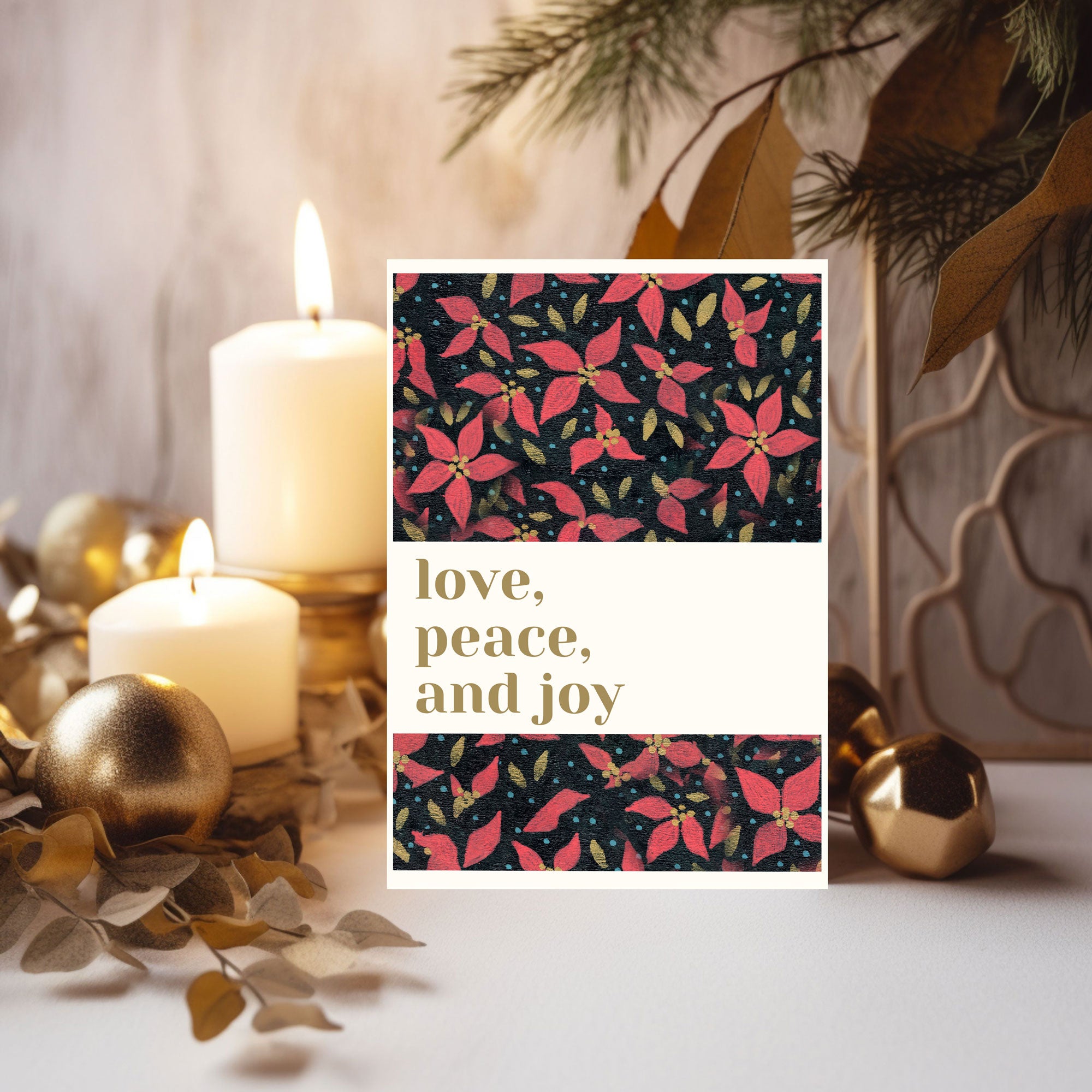 Love, Peace and Joy - 5x7 Notecard