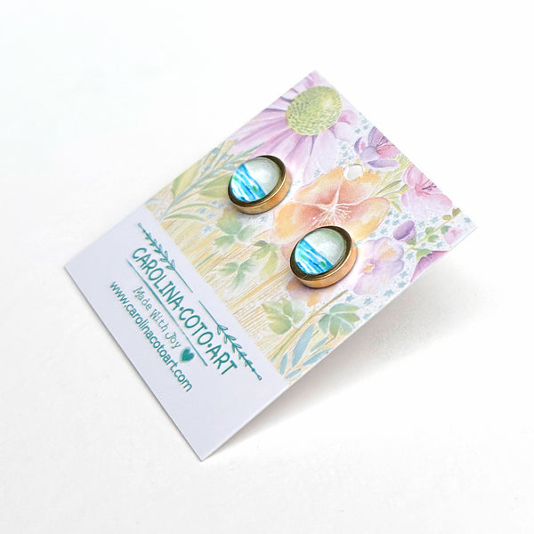 Lovely Beach Day - Stainless Steel Stud Earrings