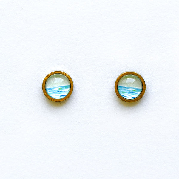 Lovely Beach Day - Stainless Steel Stud Earrings