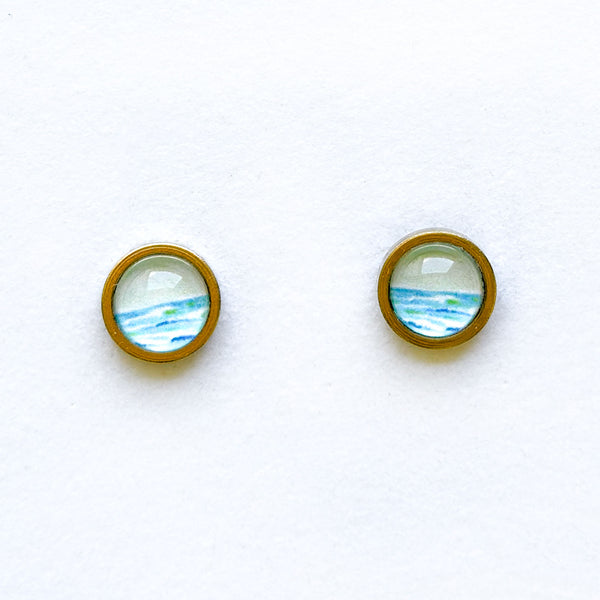 Lovely Beach Day - Stainless Steel Stud Earrings
