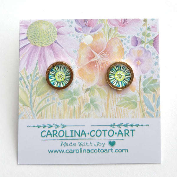 Mandala - Stainless Steel Stud Earrings