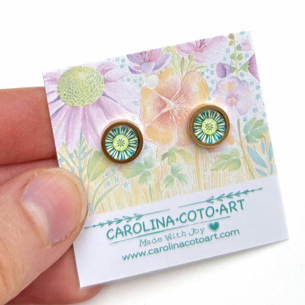 Mandala - Stainless Steel Stud Earrings