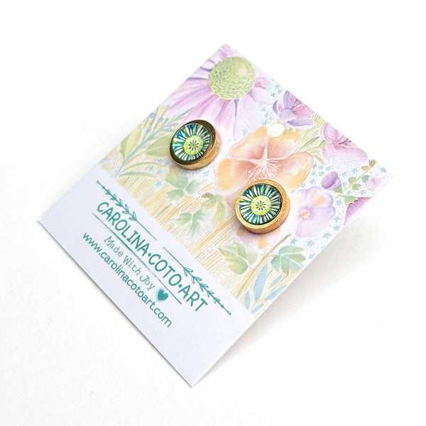 Mandala - Stainless Steel Stud Earrings