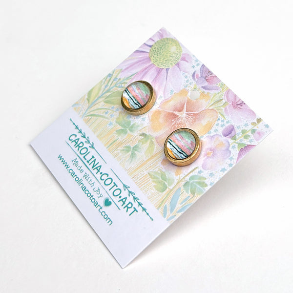 Moment of Peace - Stainless Steel Stud Earrings