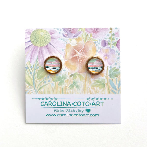 Moment of Peace - Stainless Steel Stud Earrings