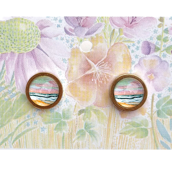 Moment of Peace - Stainless Steel Stud Earrings