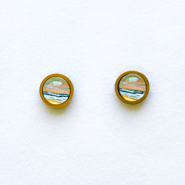 Moment of Peace - Stainless Steel Stud Earrings