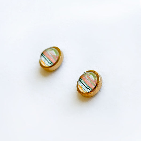 Moment of Peace - Stainless Steel Stud Earrings