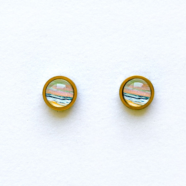 Moment of Peace - Stainless Steel Stud Earrings