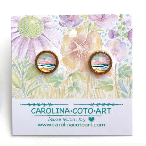 Moment of Peace - Stainless Steel Stud Earrings