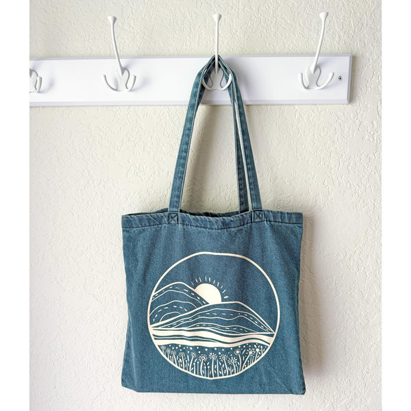 Mountains - Denim Tote Bag