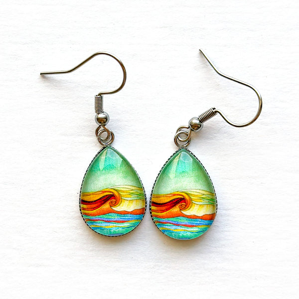 Multicolor Wave - Stainless Steel Earrings