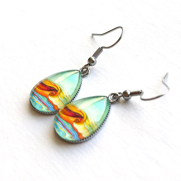 Multicolor Wave - Stainless Steel Earrings