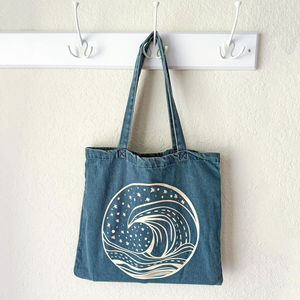 Ocean I - Denim Tote Bag