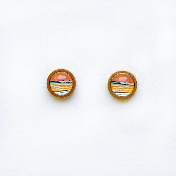 Moment of Peace - Stainless Steel Stud Earrings