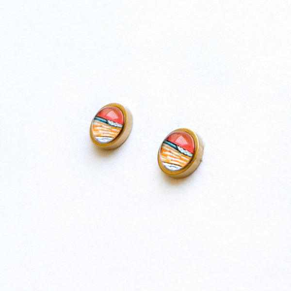 Moment of Peace - Stainless Steel Stud Earrings