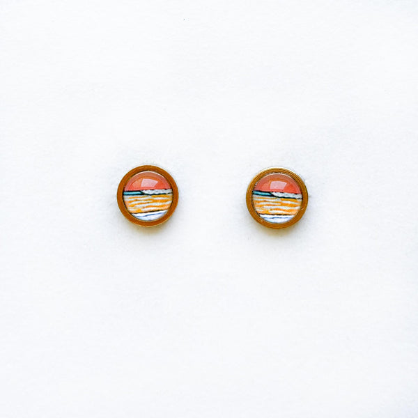 Moment of Peace - Stainless Steel Stud Earrings
