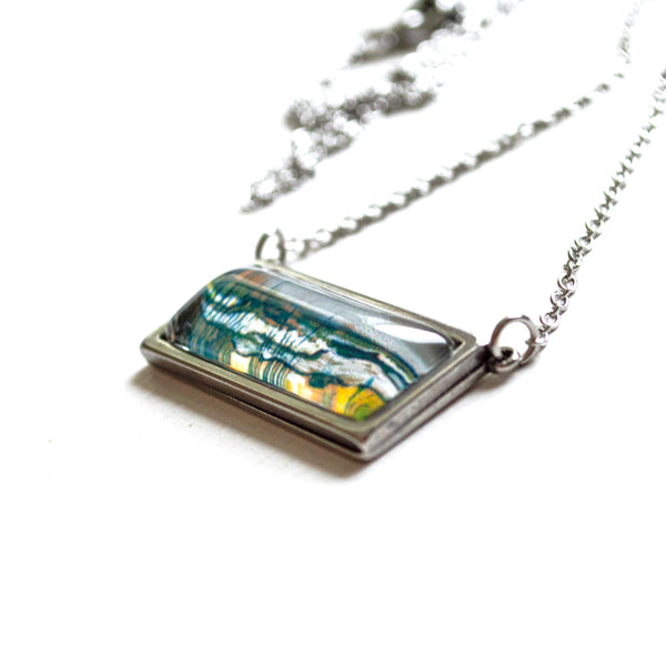 Outer Banks Seascape Sketch- Bar Necklace