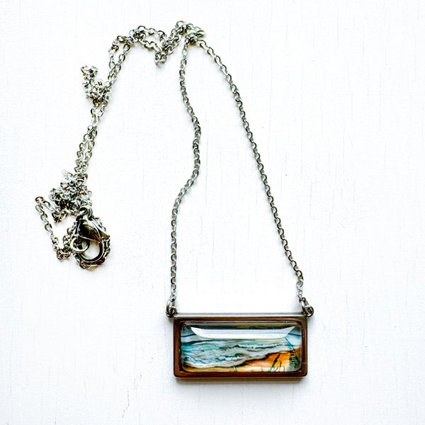 Outer Banks Seascape Sketch II - Bar Necklace