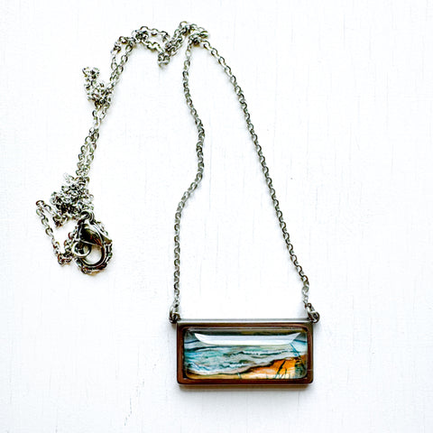 Outer Banks Seascape Sketch II - Bar Necklace